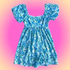 Altar'd State Blue Floral Babydoll Dress